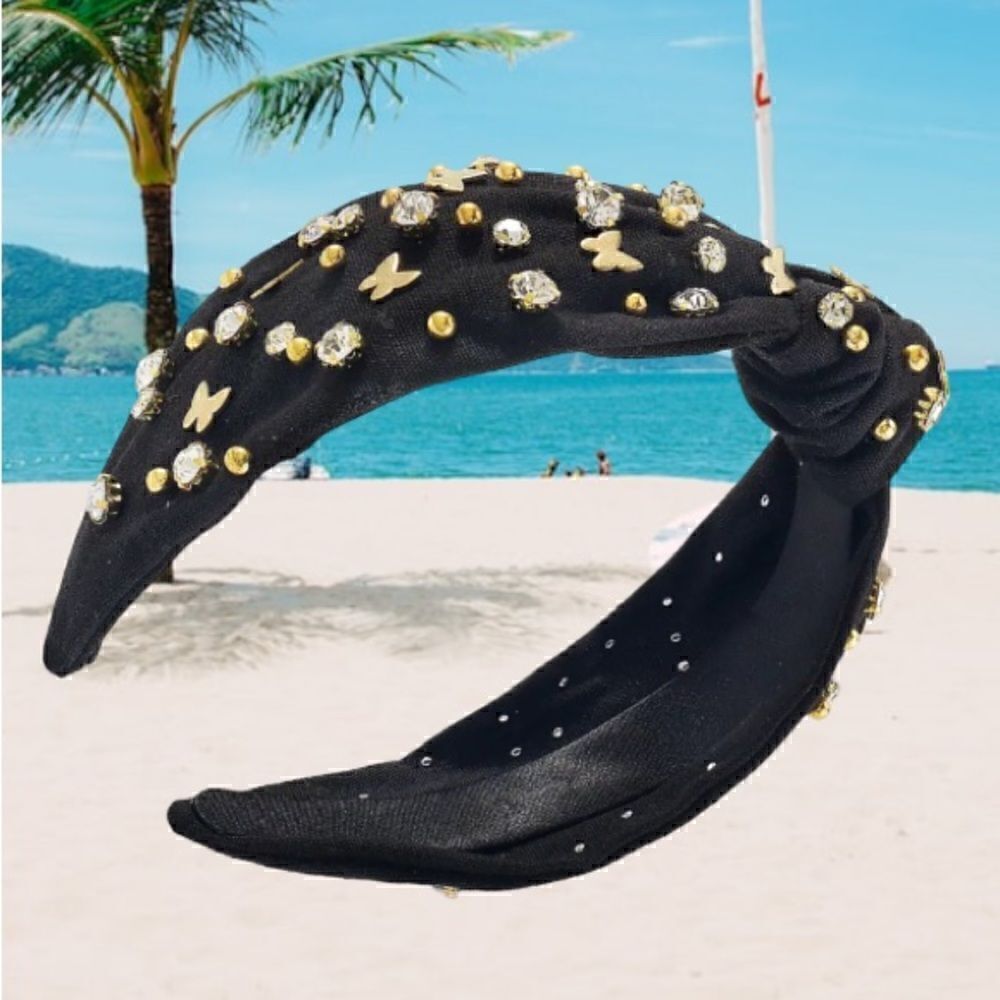 BUTTERFLY EMBELLISHED RHINESTONES HEADBAND HAIR ACCESSORY